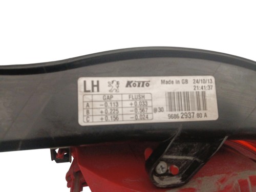 LAMPA LEWY TYŁ PEUGEOT 508 I (2010-2014) 2.0 HDI 140KM 9686293780A