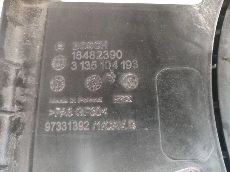 WENTYLATOR CHŁODNICY OPEL ASTRA K (2015-2019) 1.6 CDTI 110KM 16482390