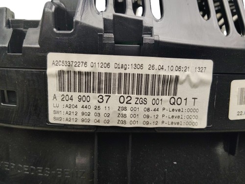 LICZNIK MERCEDES C W204 (2007-2011) 2.2 CDI 136KM A2049003702