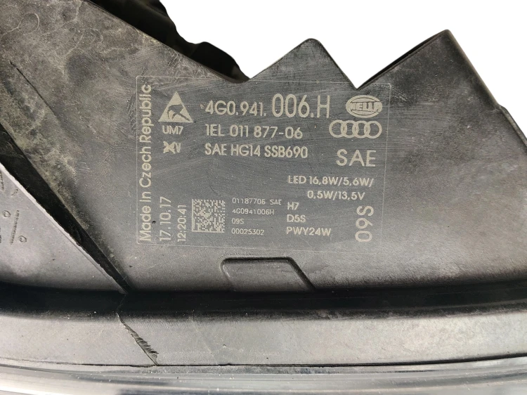 LAMPA PRAWY PRZÓD AUDI A6 C7 LIFT (2014-2018) 2.0 TFSI 252KM 4G0941006H