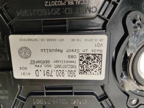 LICZNIK VOLKSWAGEN PASSAT B8 (2014-2019) 2.0 TDI 150KM 3G0920791D