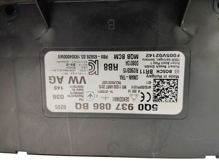 MODUŁ KOMFORTU BCM VOLKSWAGEN PASSAT B8 (2014-2019) 2.0 TDI 150KM 5Q0937086