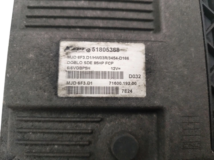 KOMPUTER STEROWNIK SILNIKA FIAT DOBLO I LIFT (2004-2010) 1.3 JTD 140KM 5180