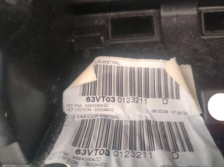DESKA ROZDZIELCZA CITROEN C5 III (2008-2010) 2.0 HDI 136KM 96840604ZD