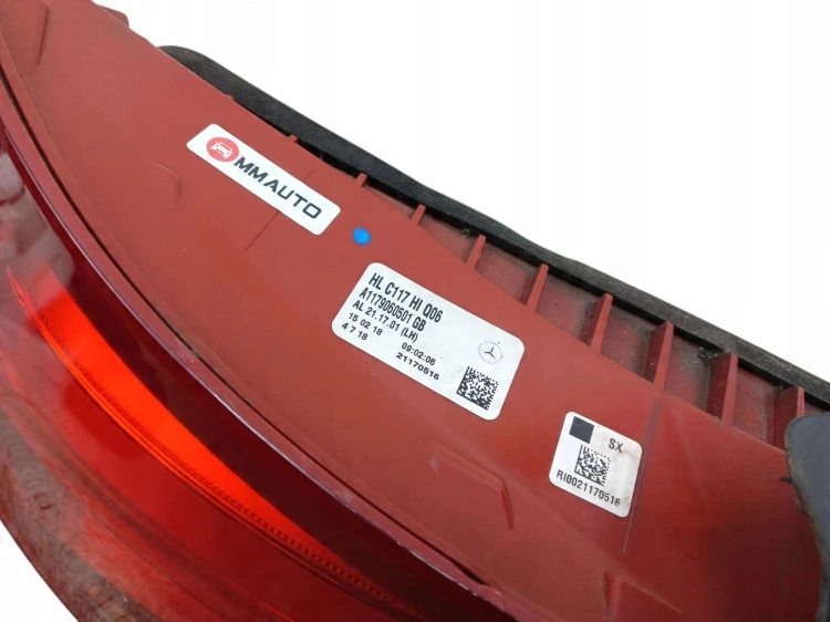 LAMPA LEWY TYŁ MERCEDES CLA W117 (2015-2017) 1.6 CGI 122KM A1179060501