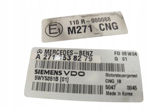 KOMPUTER STEROWNIK SILNIKA MERCEDES E W211 1.8 16V KOMPRESSOR A2711538279