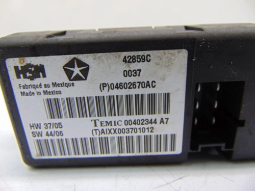MODUŁ FOTELA CHRYSLER 300C (2004 - 2010) 3.0 CRD 218 KM 04602670AC