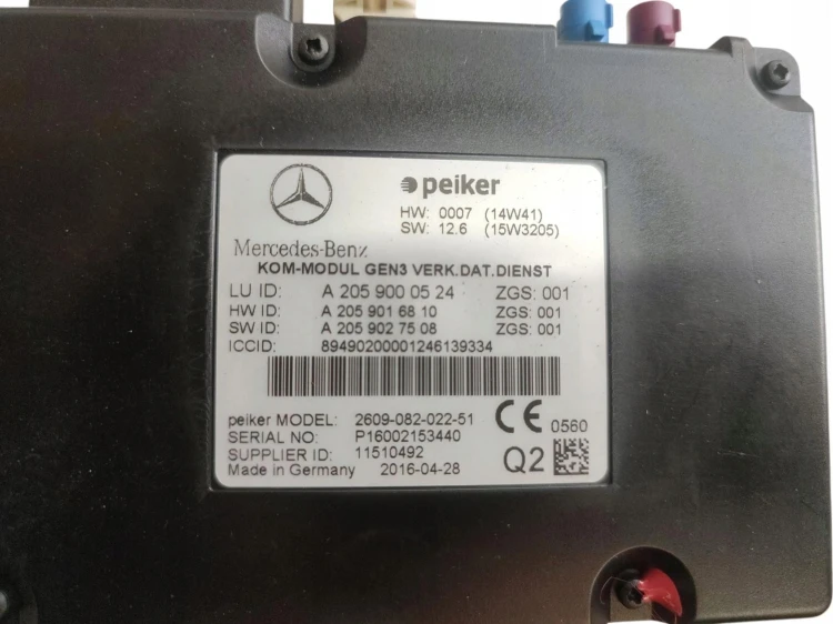 MODUŁ TELEMATIC ATM MERCEDES GLA X156 (2013-2017) 2.2 CDI 136KM A2059000524