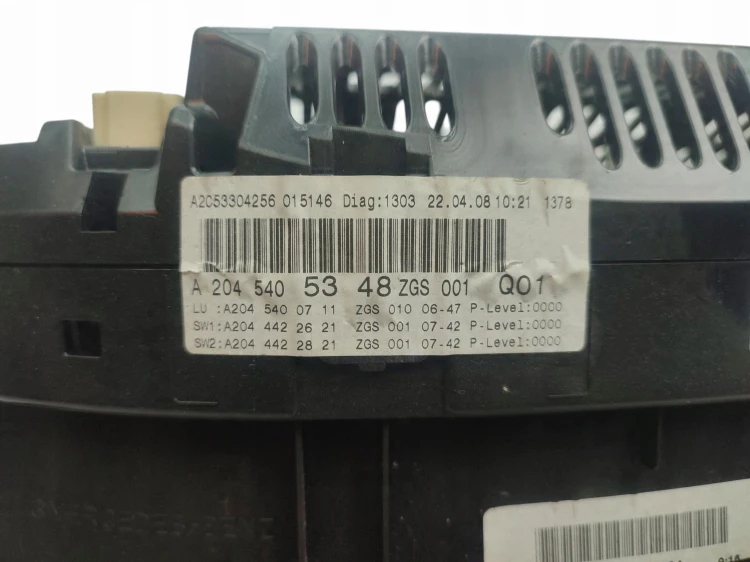 LICZNIK MERCEDES C W204 (2007-2011) 1.8 KOMPRESSOR 156KM A2045405348