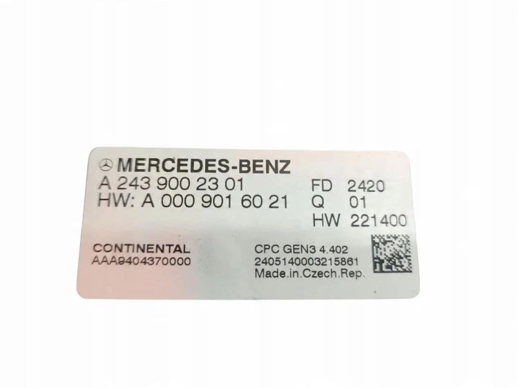 MODUŁ SKRZYNI MERCEDES EQA H243 LIFT (2024-) 250+ 190KM A2439002301