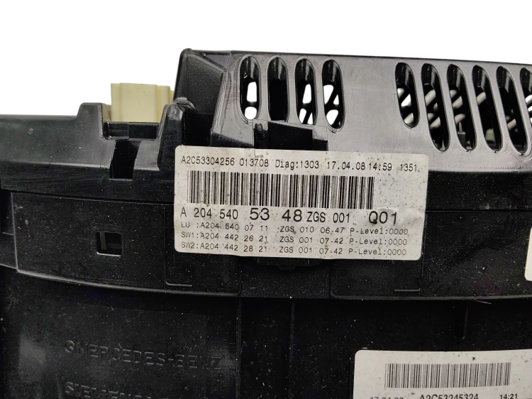 LICZNIK MERCEDES C W204 (2007-2011) 1.8 KOMPRESSOR 184KM 2045405348