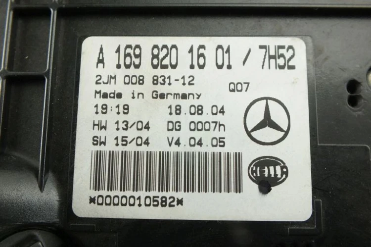 LAMPKA PODSUFITKI MERCEDES A W169 (2004-2012) 2.0 CDI 1698201601