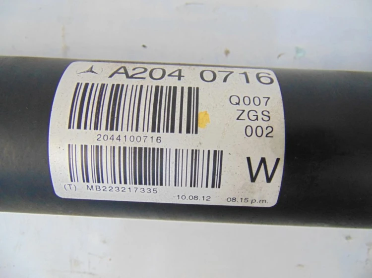 WAŁ NAPĘDOWY MERCEDES C W204 LIFT (2011-2014) 2.2 CDI 170KM A2040716