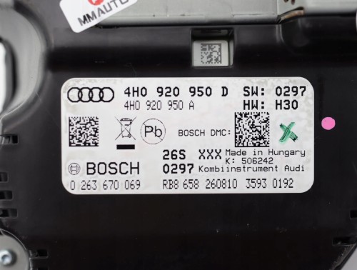 LICZNIK AUDI A8 D4 (2009-2013) 3.0 TDI 250HP 4H0920950D