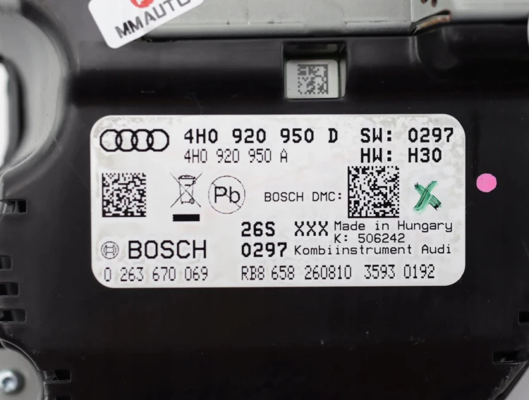 LICZNIK AUDI A8 D4 (2009-2013) 3.0 TDI 250HP 4H0920950D