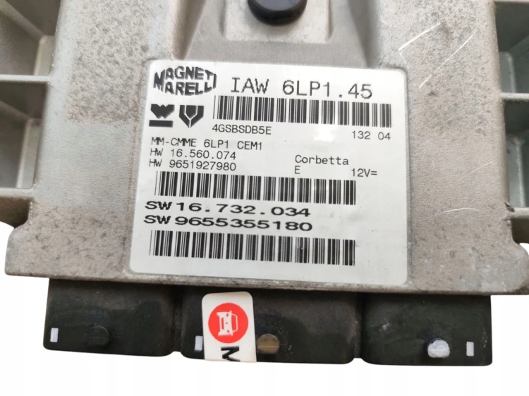 KOMPUTER STEROWNIK SILNIKA PEUGEOT 407 (2004-2008) 2.0 16V 136KM 9651927980